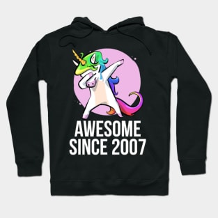 Kid 12 Yrs Old 12th Birthday Unicorn Dabbing 2007 Hoodie